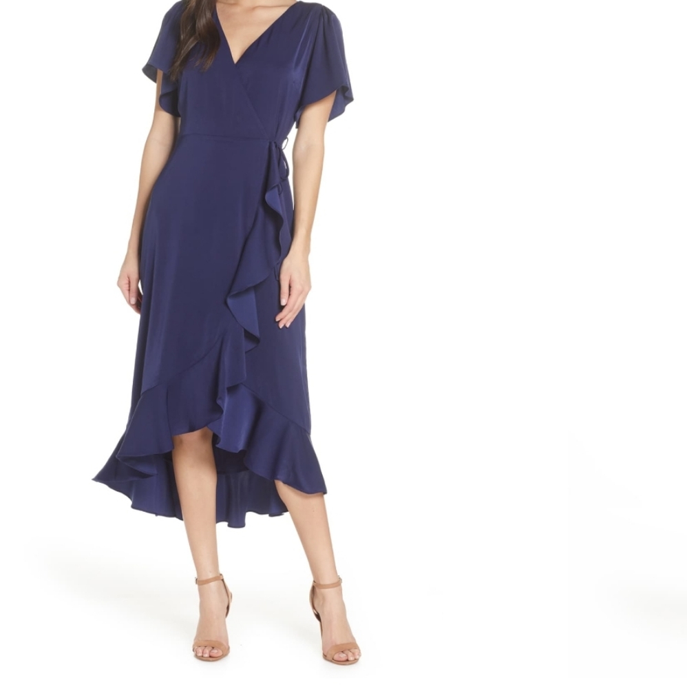 Nordstrom Midi Ruffle Wrap Dress